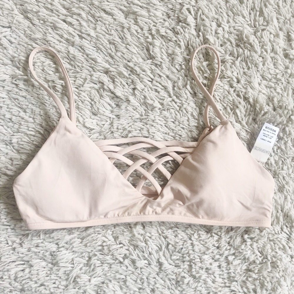 L space bikini top pink